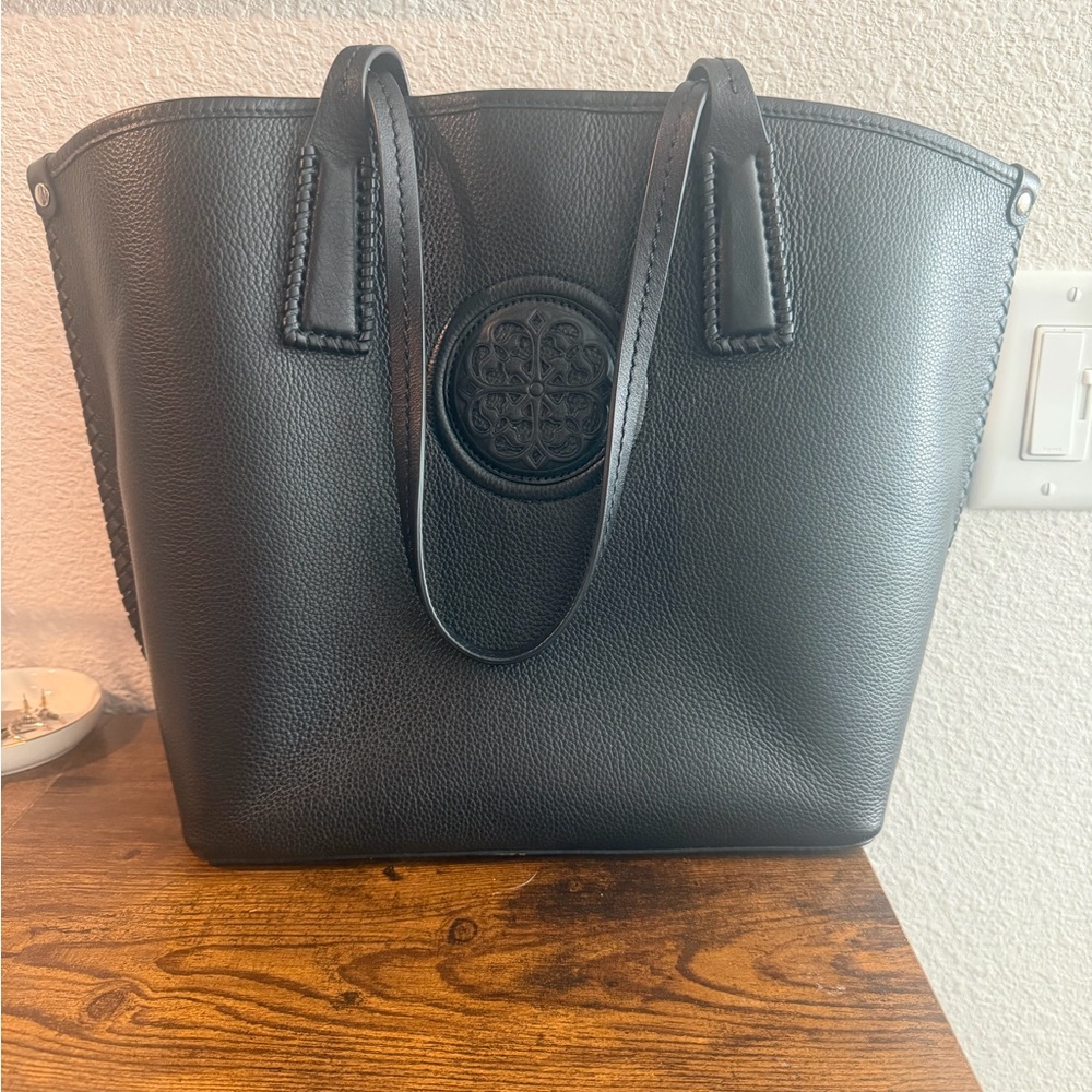 Brighton Ferrara Black Leather Tote Bag